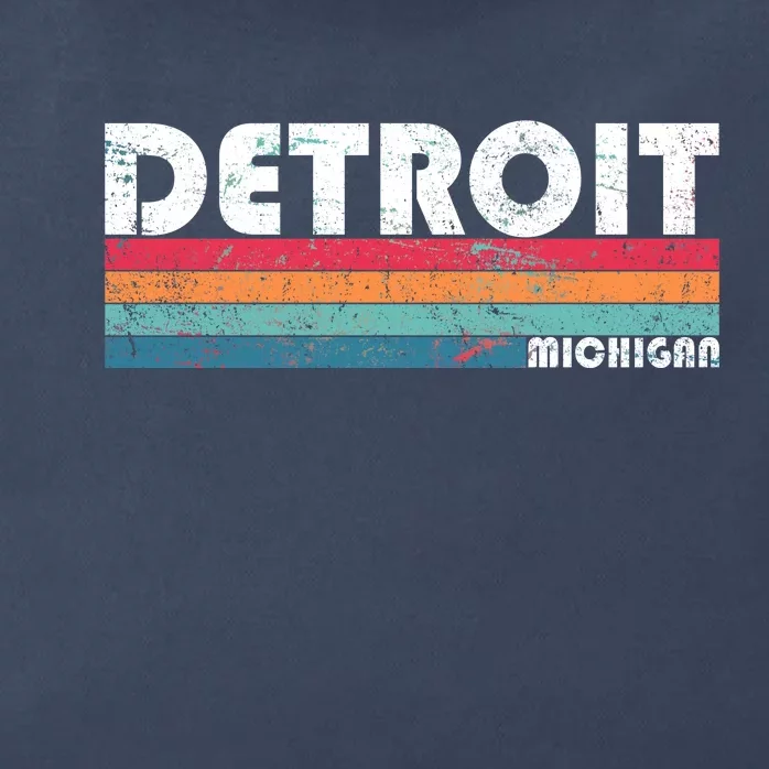 Retro Detroit Michigan Zip Tote Bag