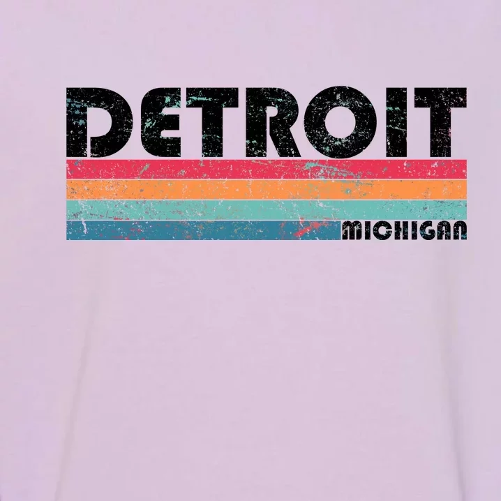 Retro Detroit Michigan Garment-Dyed Sweatshirt