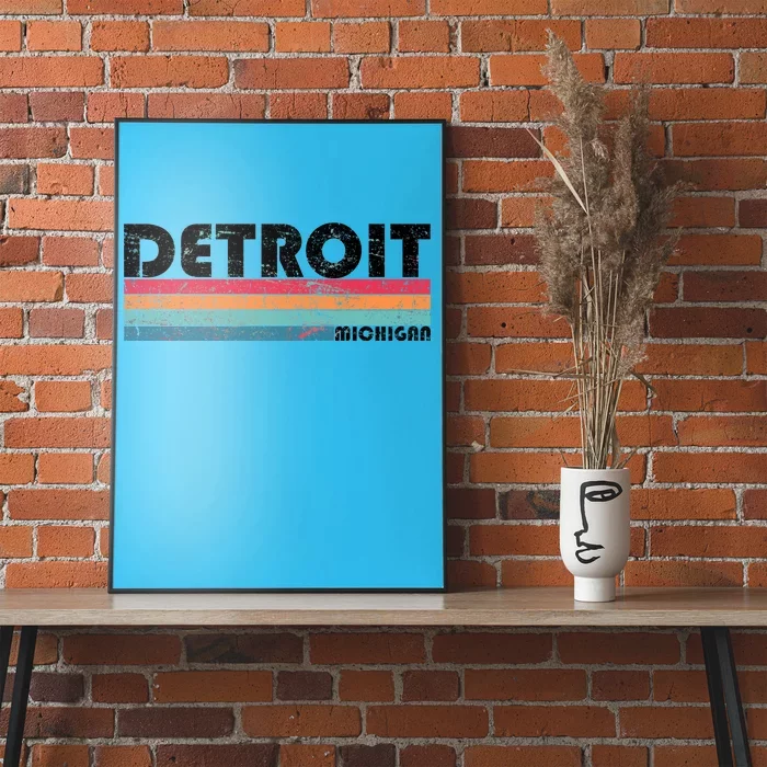 Retro Detroit Michigan Poster