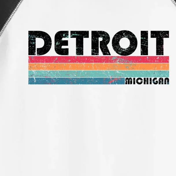 Retro Detroit Michigan Toddler Fine Jersey T-Shirt