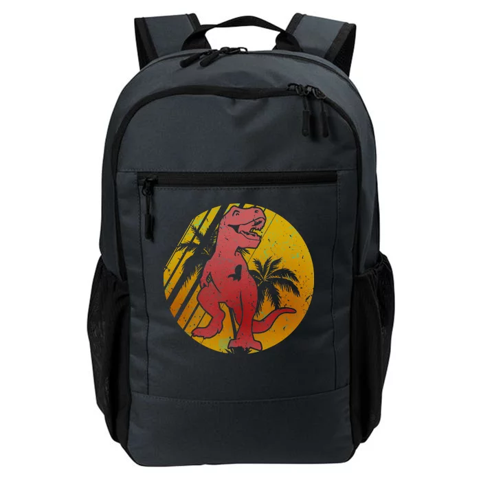 Retro Dinosaur Sunset Daily Commute Backpack