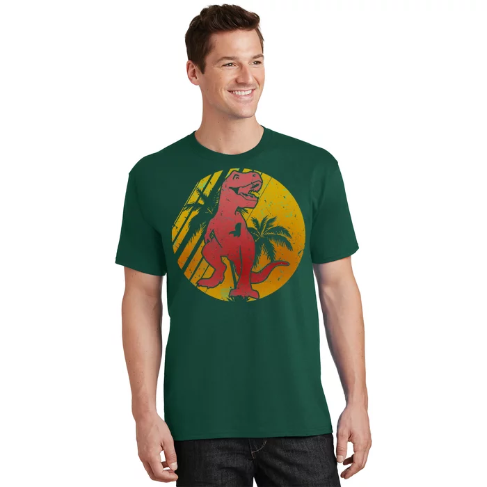 Retro Dinosaur Sunset T-Shirt