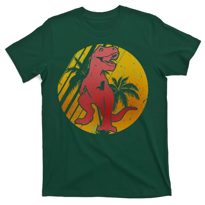 Retro Dinosaur Sunset T-Shirt