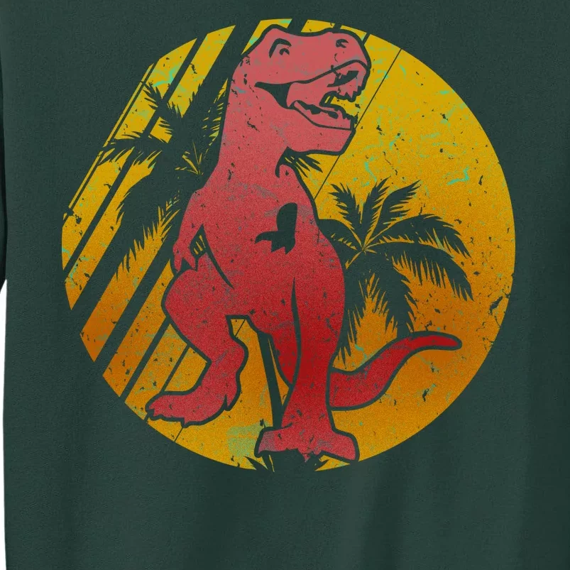 Retro Dinosaur Sunset Tall Sweatshirt