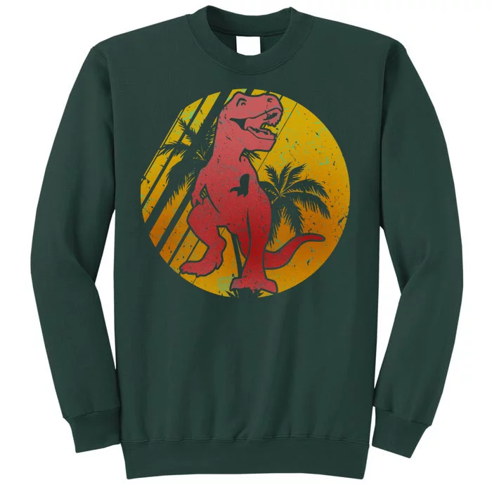 Retro Dinosaur Sunset Tall Sweatshirt