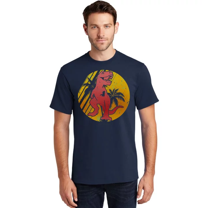 Retro Dinosaur Sunset Tall T-Shirt