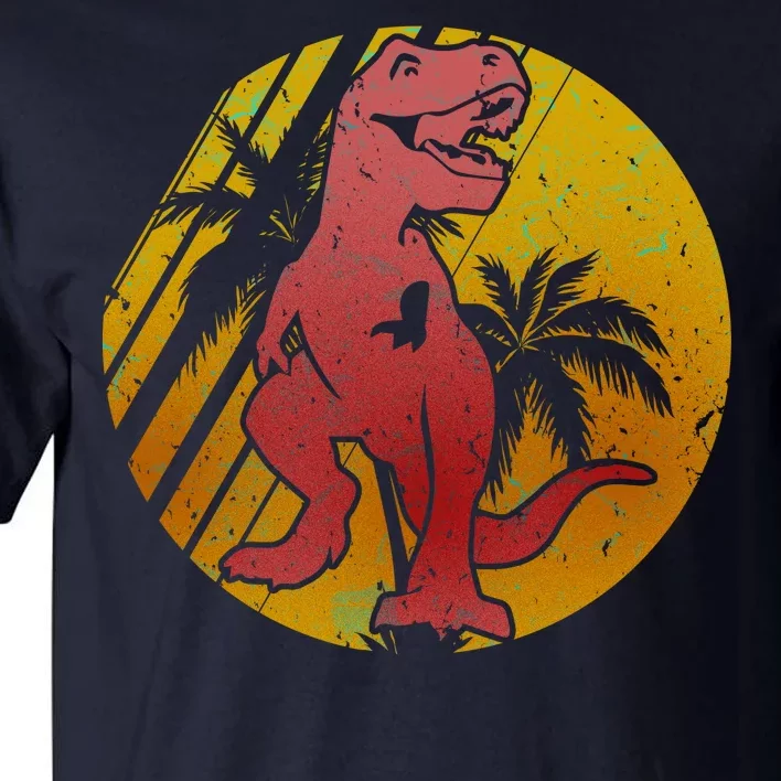 Retro Dinosaur Sunset Tall T-Shirt