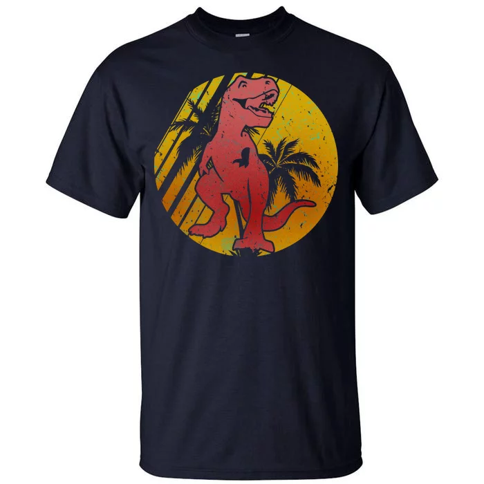 Retro Dinosaur Sunset Tall T-Shirt