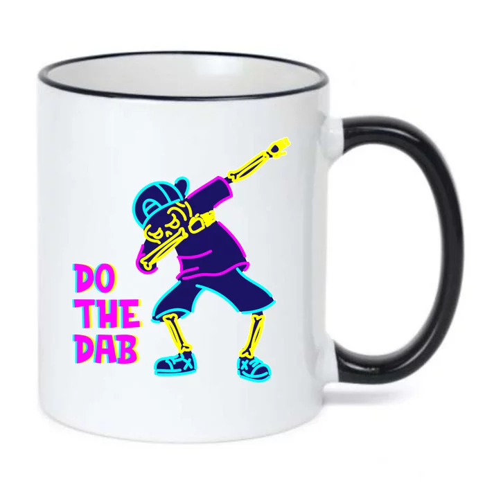 Retro Do the Dab Neon Skeleton Black Color Changing Mug