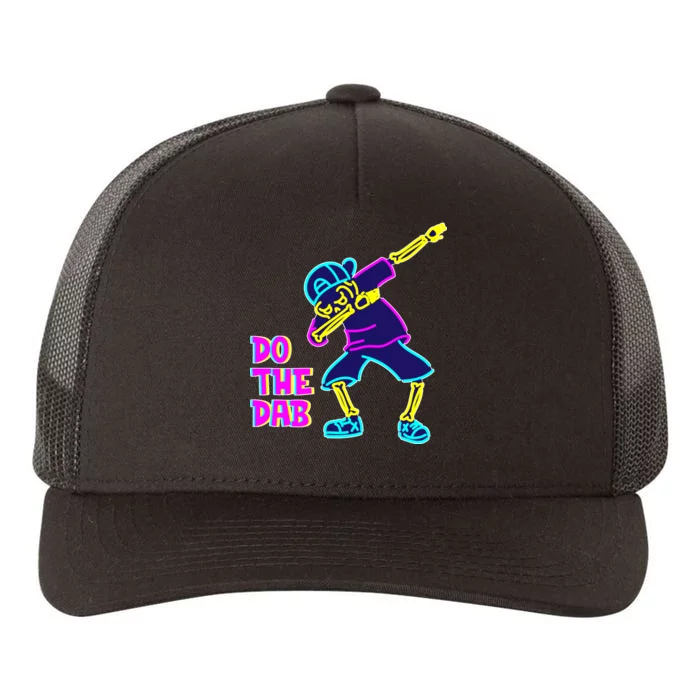 Retro Do the Dab Neon Skeleton Yupoong Adult 5-Panel Trucker Hat