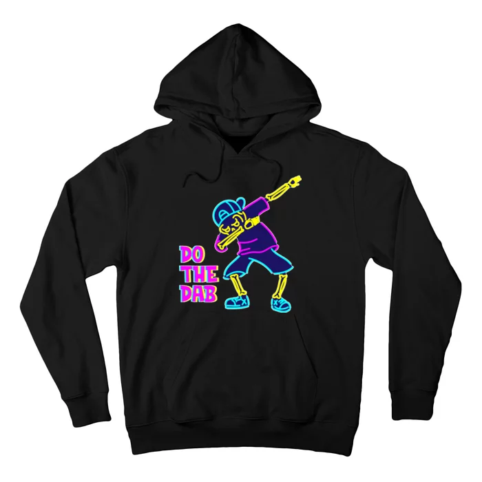 Retro Do the Dab Neon Skeleton Hoodie