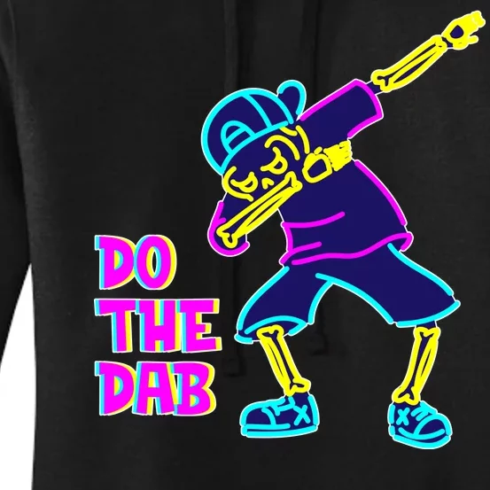 Retro Do the Dab Neon Skeleton Women's Pullover Hoodie