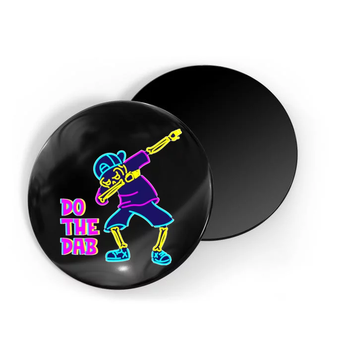 Retro Do the Dab Neon Skeleton Magnet