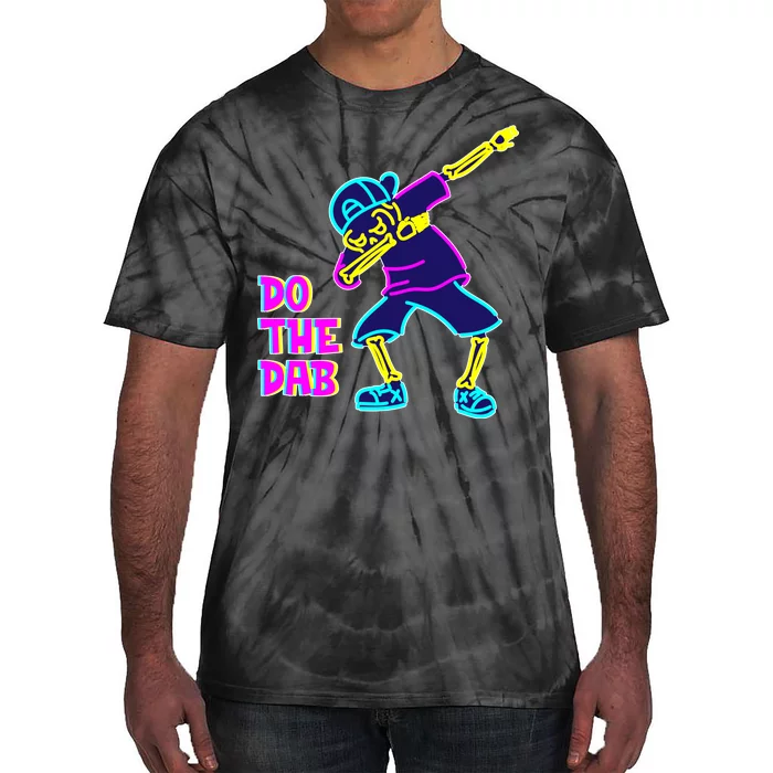 Retro Do the Dab Neon Skeleton Tie-Dye T-Shirt