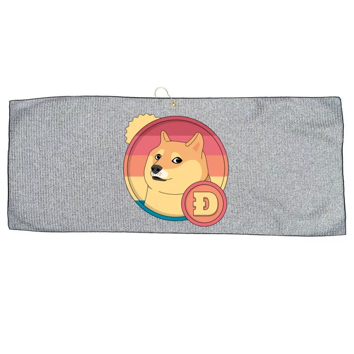 Retro DogeCoin Large Microfiber Waffle Golf Towel