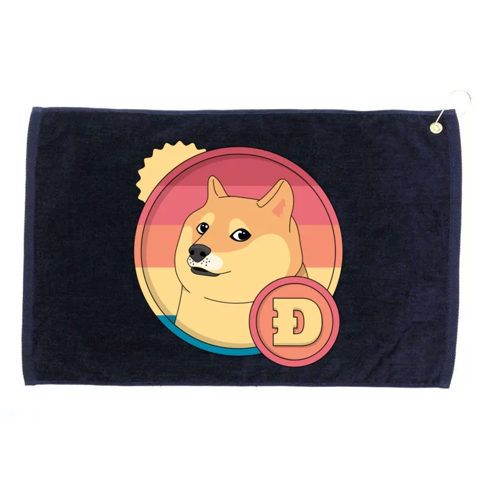 Retro DogeCoin Grommeted Golf Towel