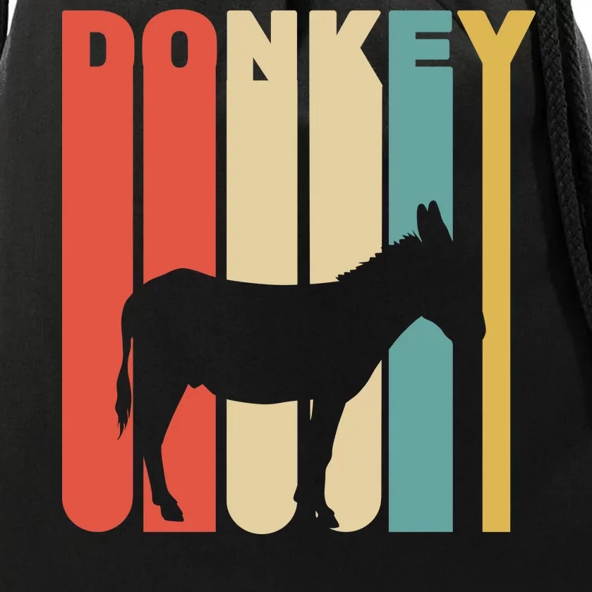 Retro Donkey Logo Drawstring Bag