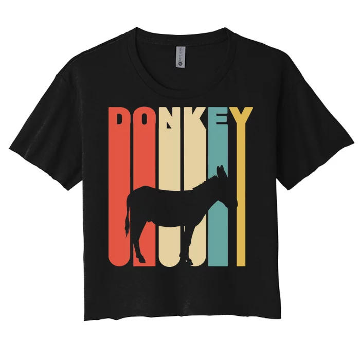 Retro Donkey Logo Women's Crop Top Tee