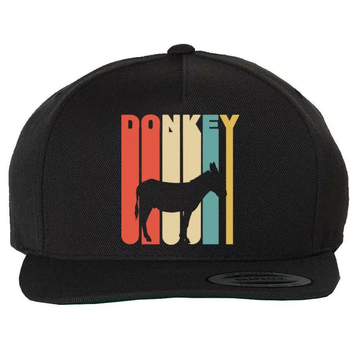 Retro Donkey Logo Wool Snapback Cap