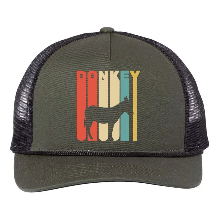 Retro Donkey Logo Retro Rope Trucker Hat Cap