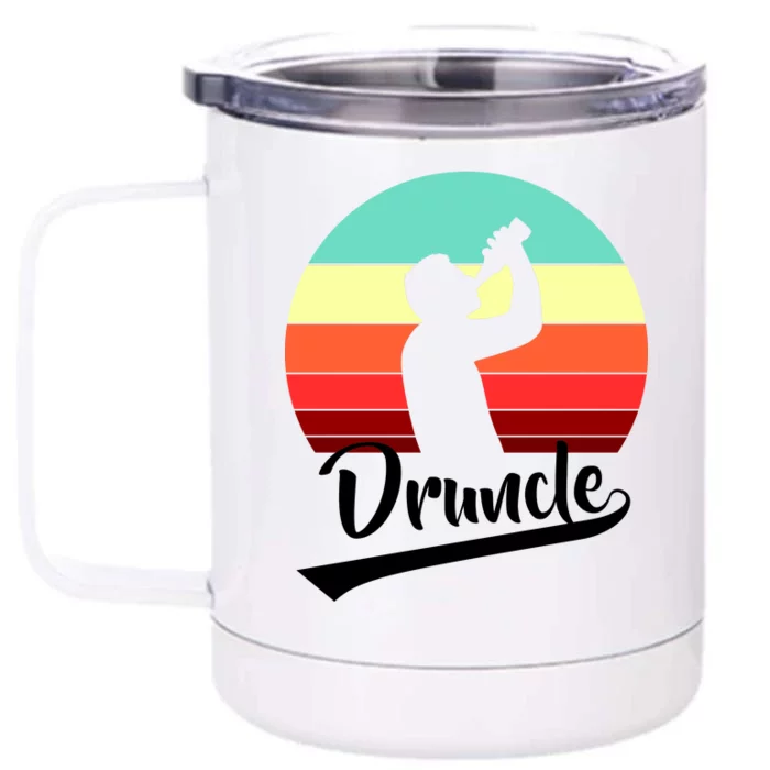 Retro Druncle Logo Front & Back 12oz Stainless Steel Tumbler Cup