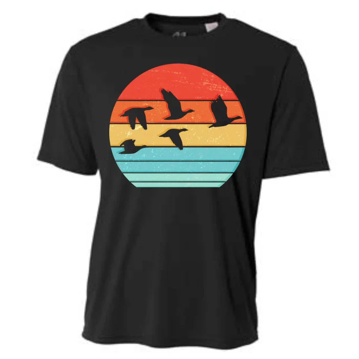 Retro Duck Hunting Sunset Cooling Performance Crew T-Shirt