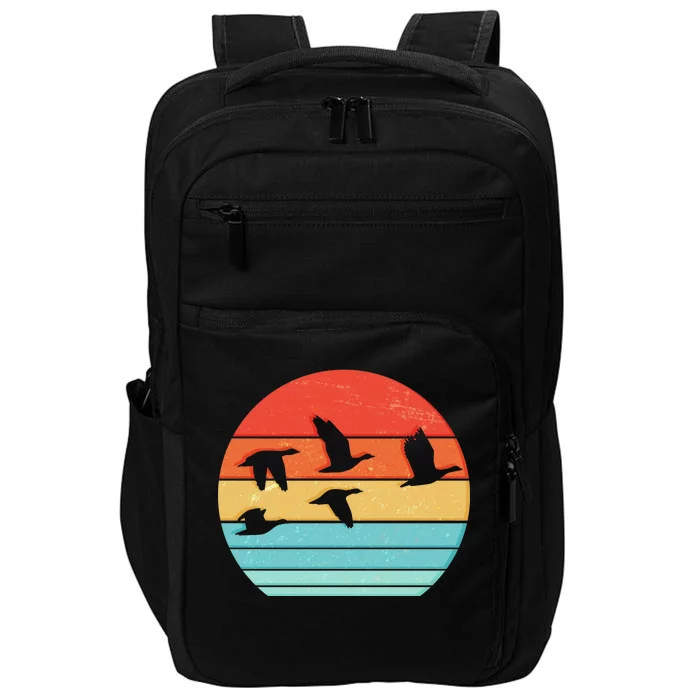 Retro Duck Hunting Sunset Impact Tech Backpack