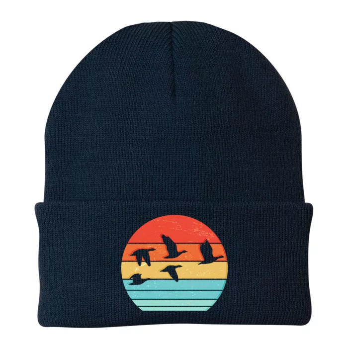 Retro Duck Hunting Sunset Knit Cap Winter Beanie