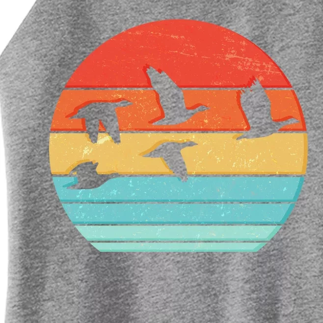 Retro Duck Hunting Sunset Women’s Perfect Tri Rocker Tank