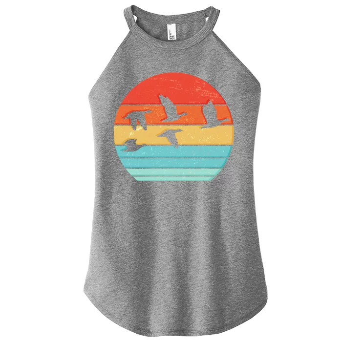 Retro Duck Hunting Sunset Women’s Perfect Tri Rocker Tank