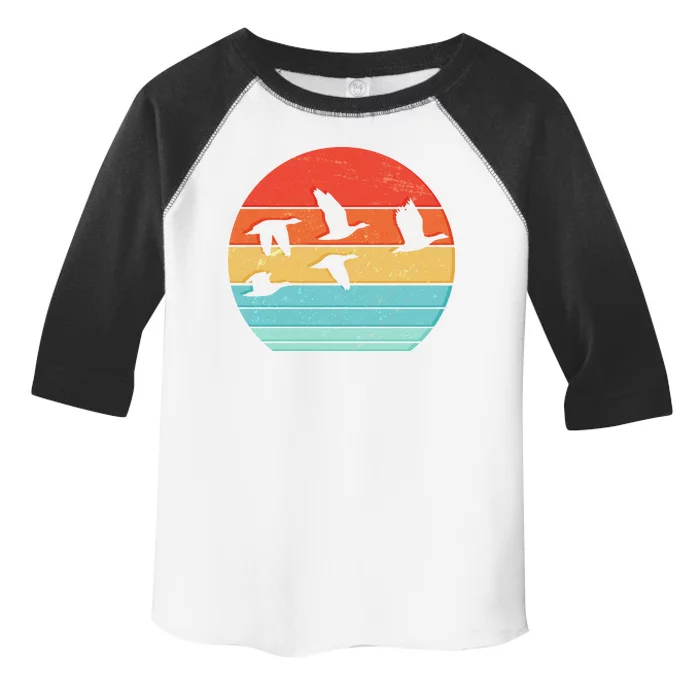 Retro Duck Hunting Sunset Toddler Fine Jersey T-Shirt