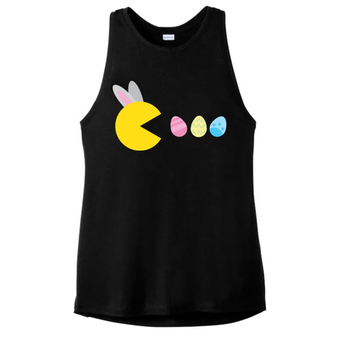 Retro Easter Egg Hunt Game Ladies Tri-Blend Wicking Tank