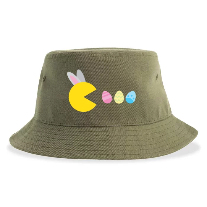 Retro Easter Egg Hunt Game Sustainable Bucket Hat