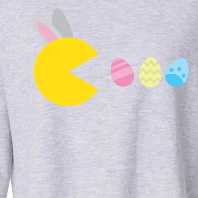 Retro Easter Egg Hunt Game Cropped Pullover Crew