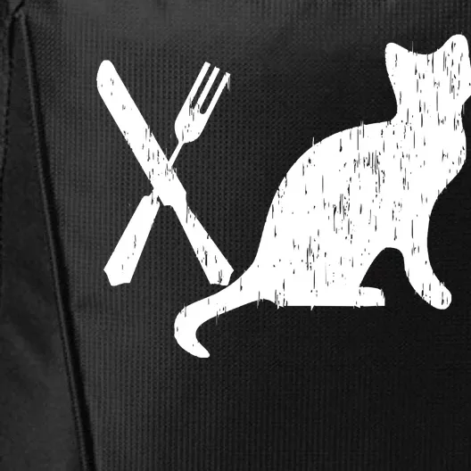 Retro Eat Pussy Funny Cat Spoon City Backpack