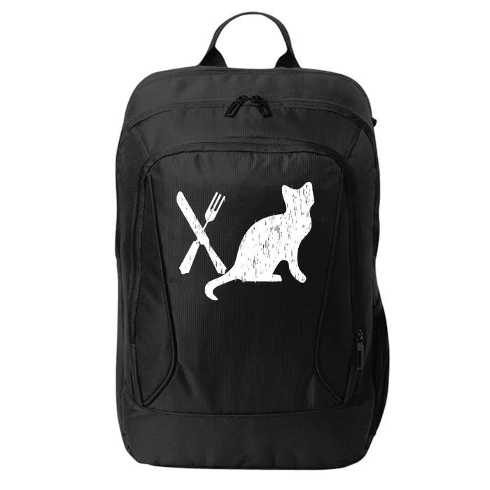 Retro Eat Pussy Funny Cat Spoon City Backpack