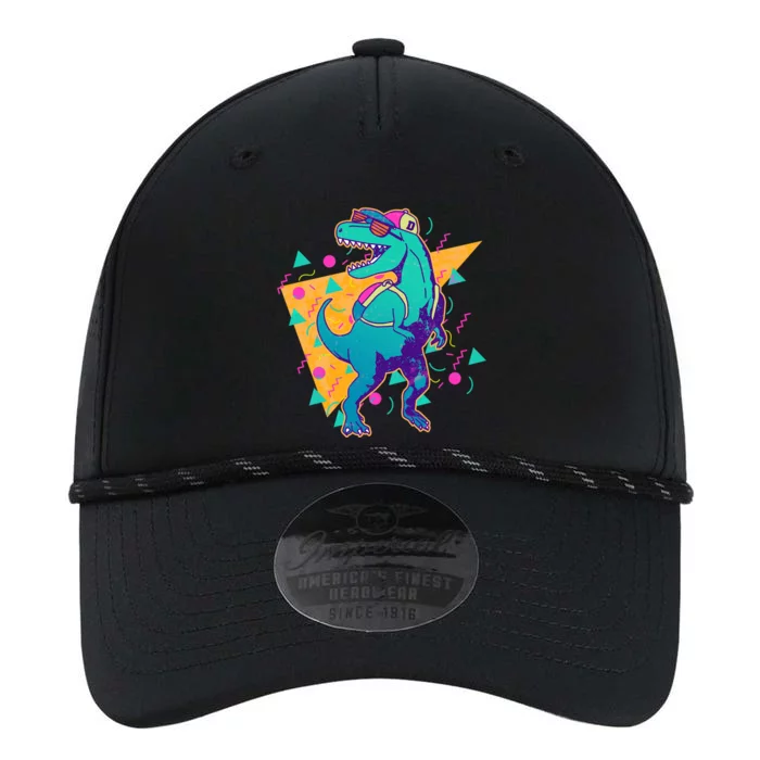 Retro Eighties Nineties Back to School TRex Dinosaur Performance The Dyno Cap