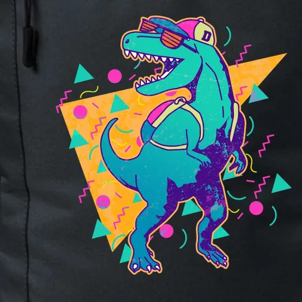 Retro Eighties Nineties Back to School TRex Dinosaur Daily Commute Backpack