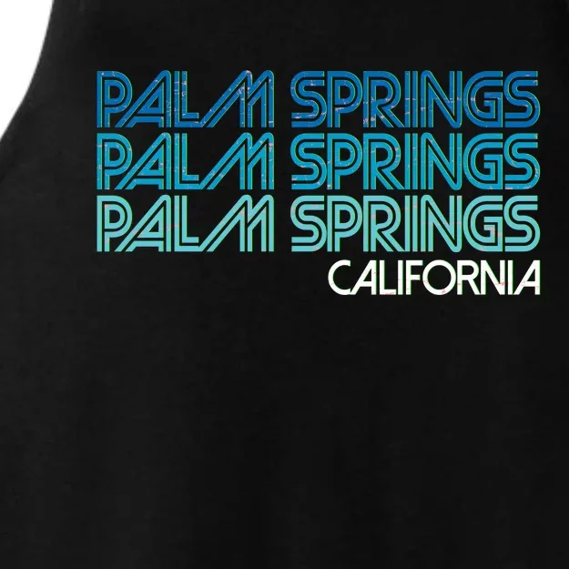 Retro Eighties Palm Springs California Ladies Tri-Blend Wicking Tank