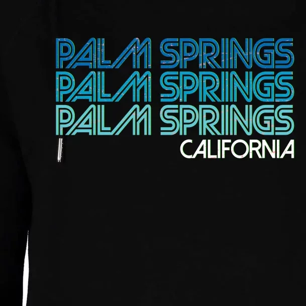 Retro Eighties Palm Springs California Womens Funnel Neck Pullover Hood