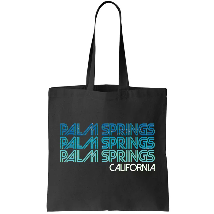 Retro Eighties Palm Springs California Tote Bag