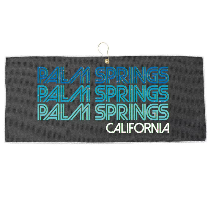 Retro Eighties Palm Springs California Large Microfiber Waffle Golf Towel