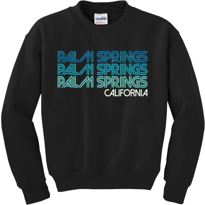 Retro Eighties Palm Springs California Kids Sweatshirt