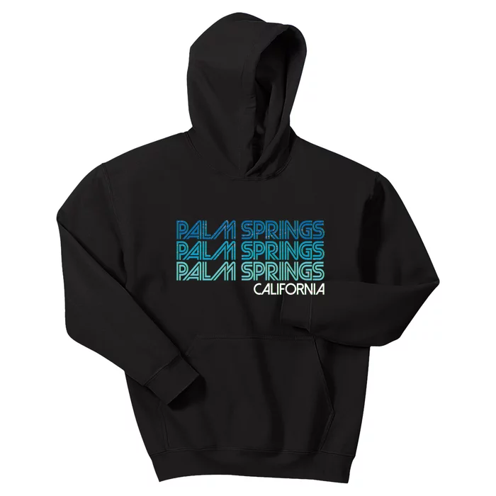 Retro Eighties Palm Springs California Kids Hoodie