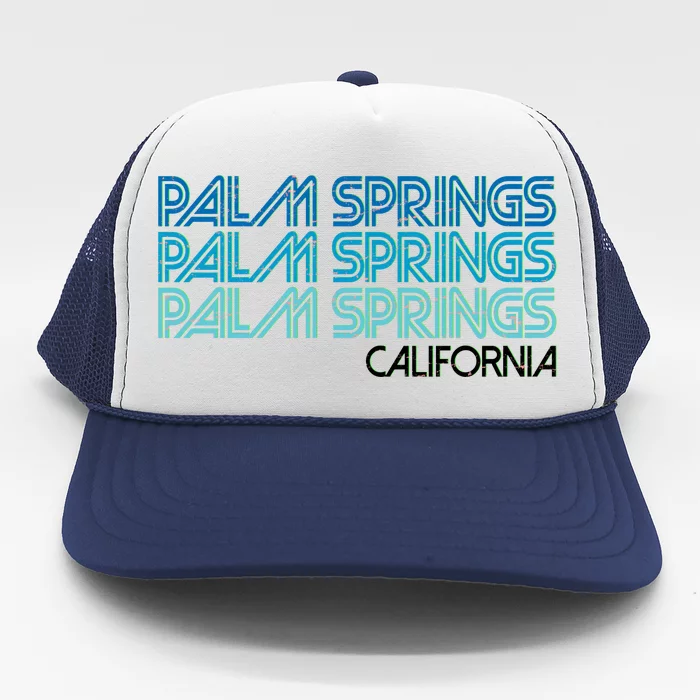 Retro Eighties Palm Springs California Trucker Hat