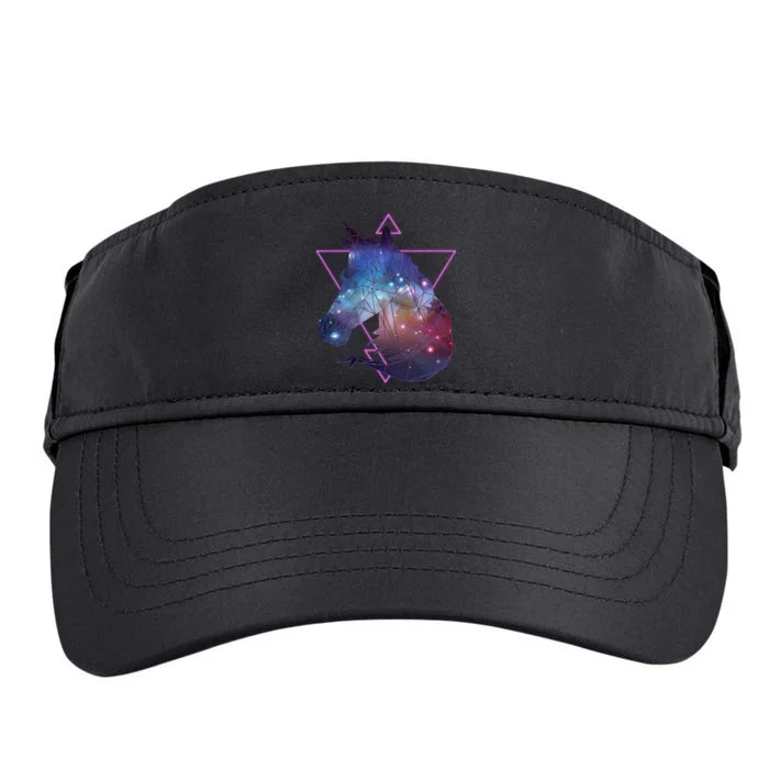 Retro Eighties Polygon Galaxy Unicorn Adult Drive Performance Visor