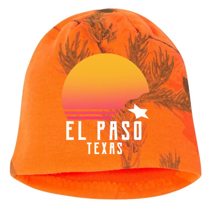 Retro El Paso Texas Sunset Kati - Camo Knit Beanie