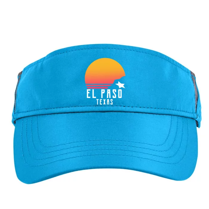 Retro El Paso Texas Sunset Adult Drive Performance Visor