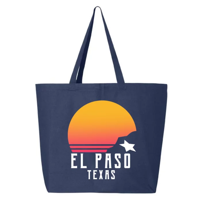 Retro El Paso Texas Sunset 25L Jumbo Tote