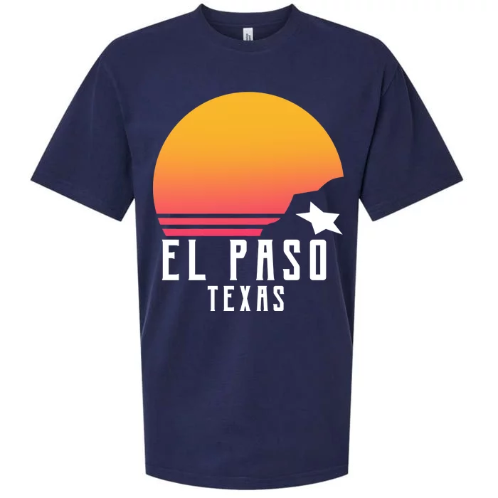 Retro El Paso Texas Sunset Sueded Cloud Jersey T-Shirt